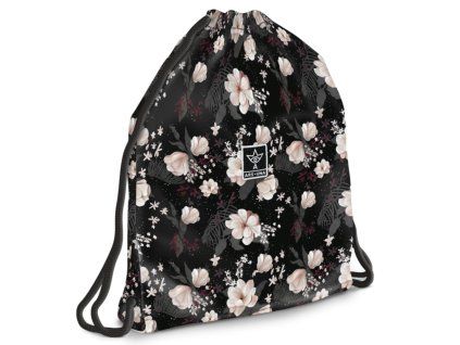 Sáček na přezůvky Ars Una Flowery Black Teen