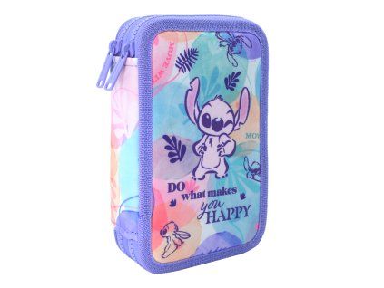 Školní penál dvoupatrový plný Jumper Stitch Pastel