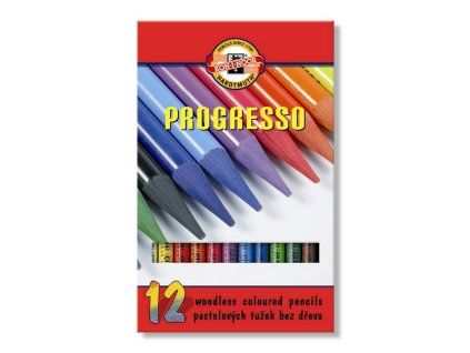 Koh-i-noor pastelky Progresso 12 barev – dlouhé