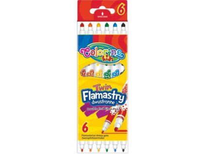 Fixy Colorino Duo – 6 oboustranných barev pro děti