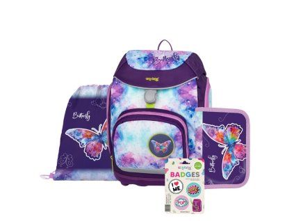 Školní batoh Oxybag v setu - Set 4dílný OXY Motýl