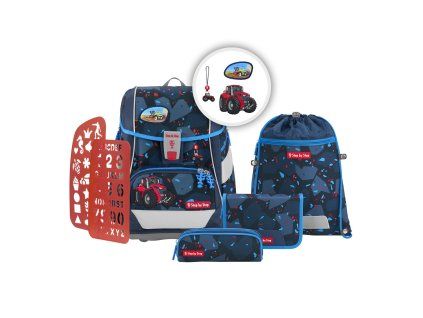 Školní aktovka/batoh 2IN1 PLUS pro prvňáčky – 6dílný set, Step by Step Tractor Freddy