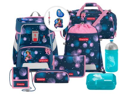 Školní aktovka SPACE pro prvňáčky - 9-dílný set, Step by Step Mermaid Delia