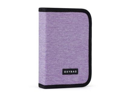 Školní penál Oxybag UNICOLOR Violet – 1 patro, 2 chlopně, prázdný