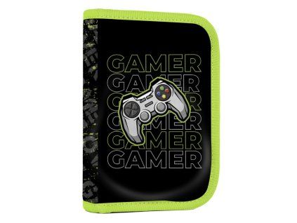 Školní penál OXY BAG Gamer 2025 – 1patrový, 2 chlopně, prázdný