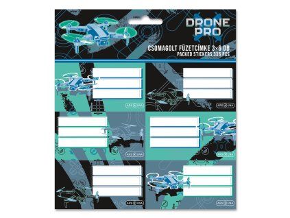 Jmenovky na sešity Drone Pro – 18 ks