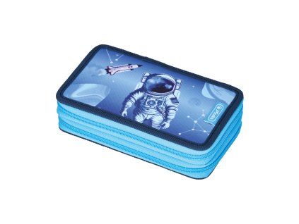 Herlitz - Školní dvoupatrový penál - plný -  Kosmonaut