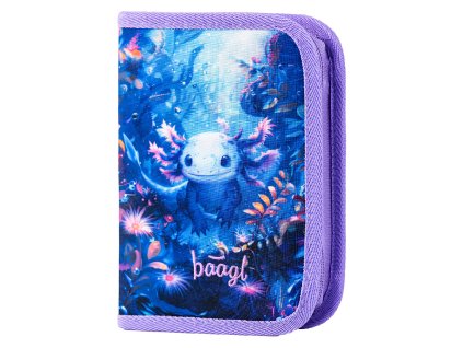Baagl školní penál Axolotl – jednopatrový, 2 chlopně, prázdný