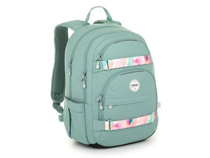 Topgal VIKI 25030 G – mintový studentský batoh s výztuhou zad