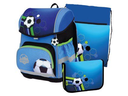 Školní set Stil Football – aktovka, penál a sáček pro 1.–3. třídu
