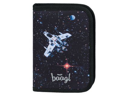 Baagl školní penál jednopatrový Pixel Space