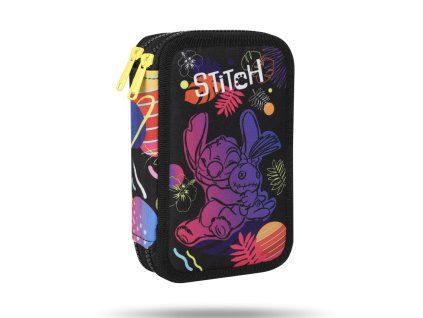 CoolPack penál Jumper Stitch Black – dvoupatrový organizér