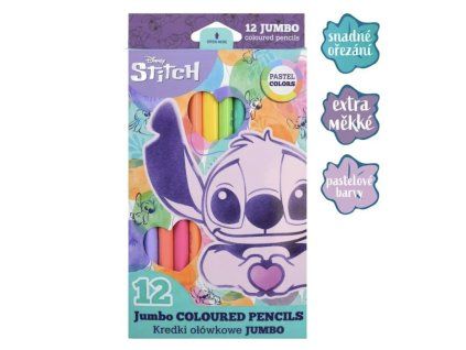 Colorino pastelky JUMBO Stitch – 12 barev