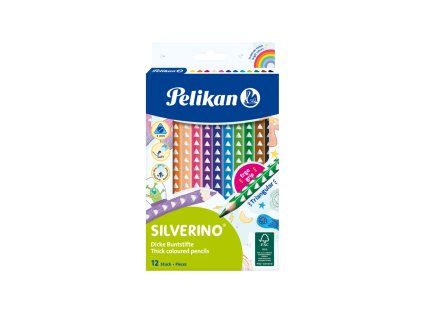 Pastelky Pelikan Silverino tenké – 12 ks