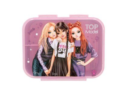 Svačinový box Top Model Rebel Kitty – 3 přihrádky, růžový s Lexy, Fergie & Christy