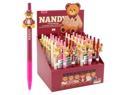 Gelové pero Nandy Bear 0,5 mm – modrý inkoust