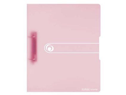 Pořadač A4 růžový Easy Orga dvoukroužkový transparentní – 4 cm (Herlitz)