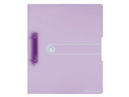 Pořadač A4 fialový Easy Orga (Herlitz) – dvoukroužkový, transparentní PP, 4 cm
