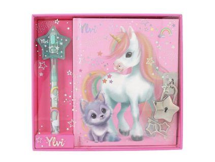 Diář Ylvi Unicorn & Stars – se zámkem a magickým UV fixem