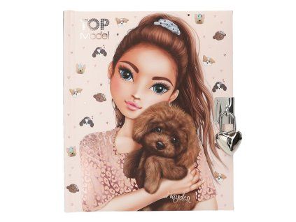 Diář na zámek Top Model Kitty & Doggy – Hayden a štěně