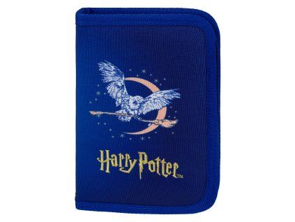 Školní penál jednopatrový Baagl Harry Potter Bradavice Hedvika – modrý