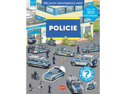 Samolepkový sešit pro děti: Policie (300+ samolepek, 4–7 let)