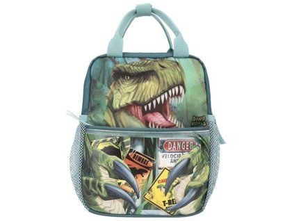 Dětský batůžek Dino World Danger – T-Rex 3D, zelený (pro kluky)