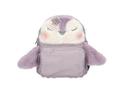 Dětský batůžek Princess Mimi Penguin – fialový tučňák (pro holky)
