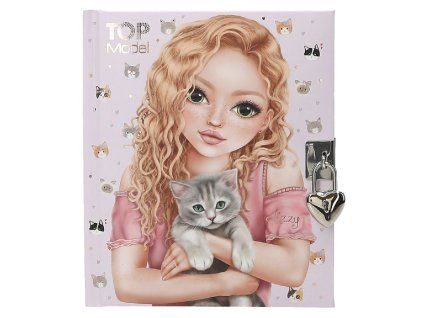 TOPModel diář na zámek – Kitty & Doggy (Lizzy a kotě)
