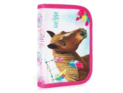 Penál Oxybag kůň Romantic – 1 patro, 2 chlopně, prázdný