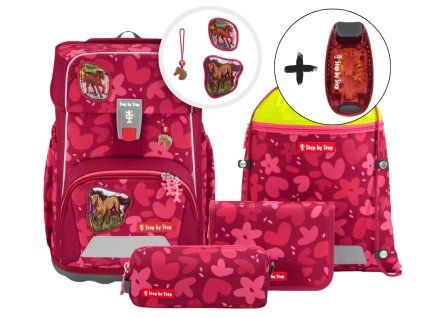 Školní aktovka Step by Step GIANT Wild Horse Nora – 5dílný set, AGR certifikát