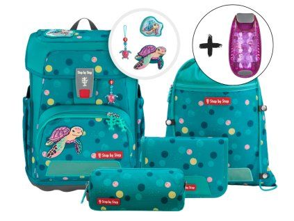 Školní aktovka Step by Step Cloud Turtle Josie – 5dílný set, AGR certifikát