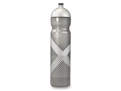 Zdravá lahev SPORT XO 1,0 l stříbrná + náhradní zátka