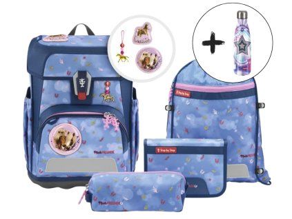 Školní aktovka Step by Step CLOUD Pferdefreunde Horse – 5dílný set