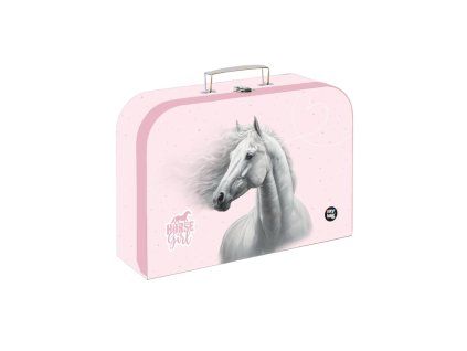 Dětský kufřík na výtvarné potřeby Kůň Romantic Horse Girl – lamino 34 cm
