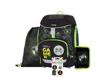 Školní batoh OXY Sherpy Gamer v setu – 4 díly