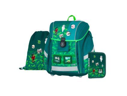 Školní aktovka pro prvňáčky Oxybag PREMIUM LIGHT Playworld – školní set 3 ks