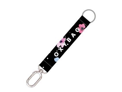 Klíčenka s karabinkou Oxybag Flowers – krátká látková