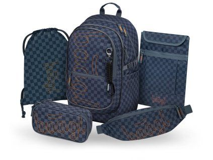 Školní set Baagl Core SKA modrý III – 5dílný set pro kluky od 3. třídy