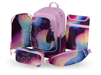 Školní set Baagl Cubic Lyra III – 5dílný set pro holky