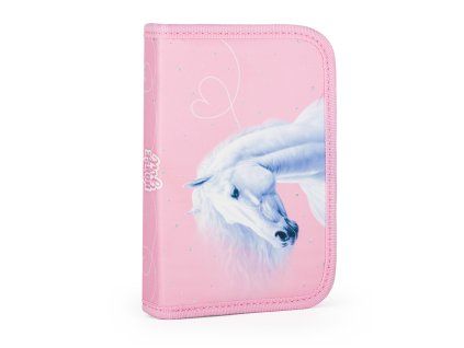Školní penál Oxybag Kůň Romantic Horse Girl – 1 patro, 2 chlopně, prázdný