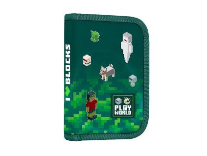 Školní penál Oxybag Playworld – 1 patro, 2 chlopně, prázdný