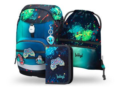 Školní set pro prvňáčky Baagl Airy Plus Chill 4