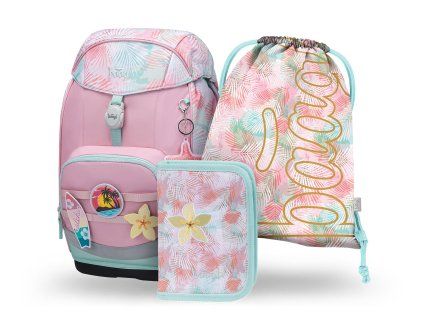 Školní batoh pro prvňáčky BAAGL Airy Plus Sunset – školní set 3 ks