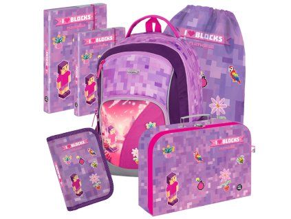 Školní set pro prvňáčky Oxybag OXY GO Playworld Girl – 6 dílný set