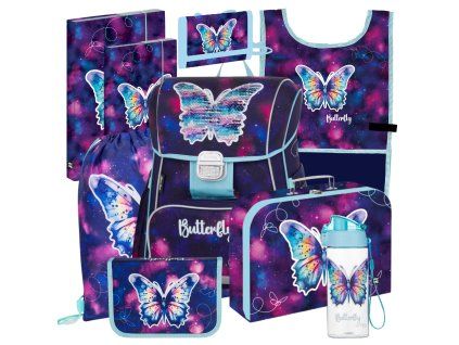 Školní set pro prvňáčky Oxybag PREMIUM Motýl – 9 dílný set
