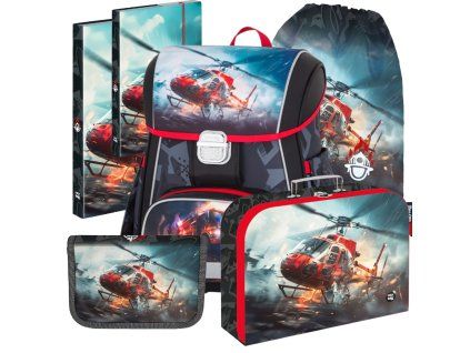 Školní set pro prvňáčky Oxybag PREMIUM Hasiči – 6dílný set