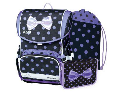 Školní set Stil Cute Bow – aktovka, penál a sáček pro 1.–3. třídu