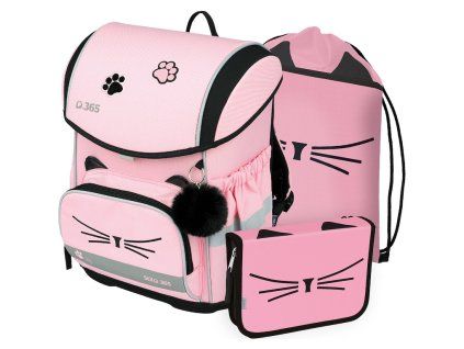 Školní set Stil Cat Lady – aktovka, penál a sáček pro 1.–3. třídu