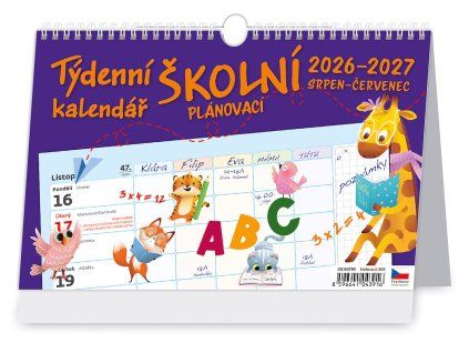 Týdenní školní plánovací kalendář Stil 2026/2027